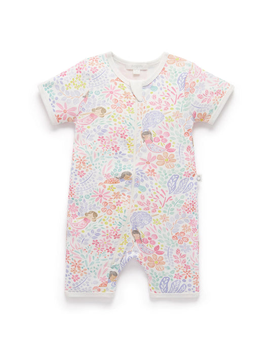 Sea Garden Short Sleeve Sleep Growsuit