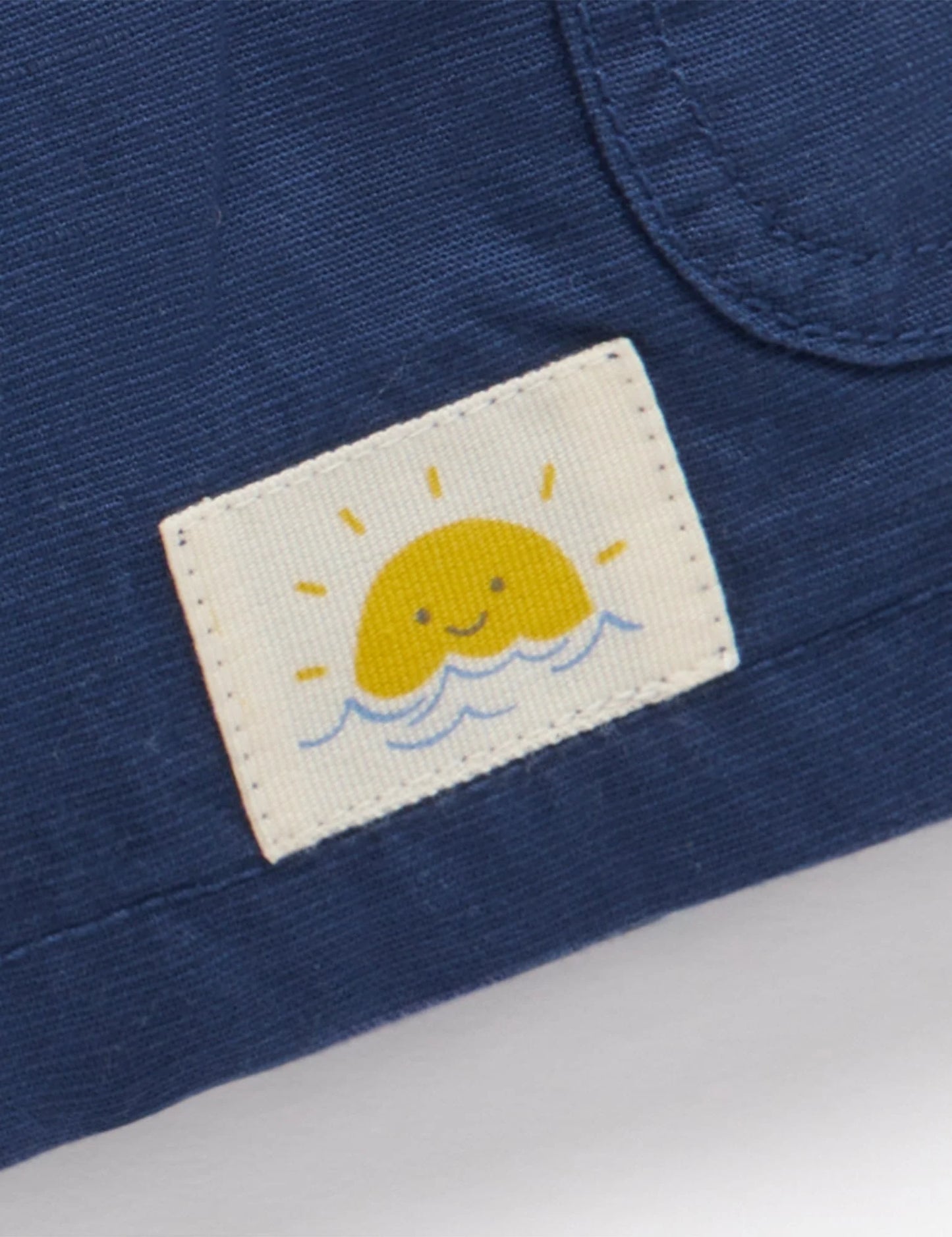 Navy Linen Blend Shorts