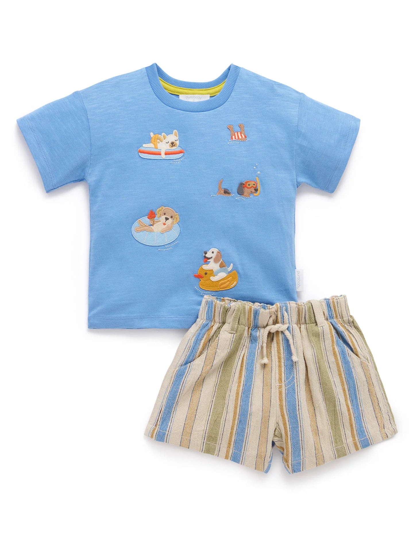 Floating Puppies Tee & Shorts Set
