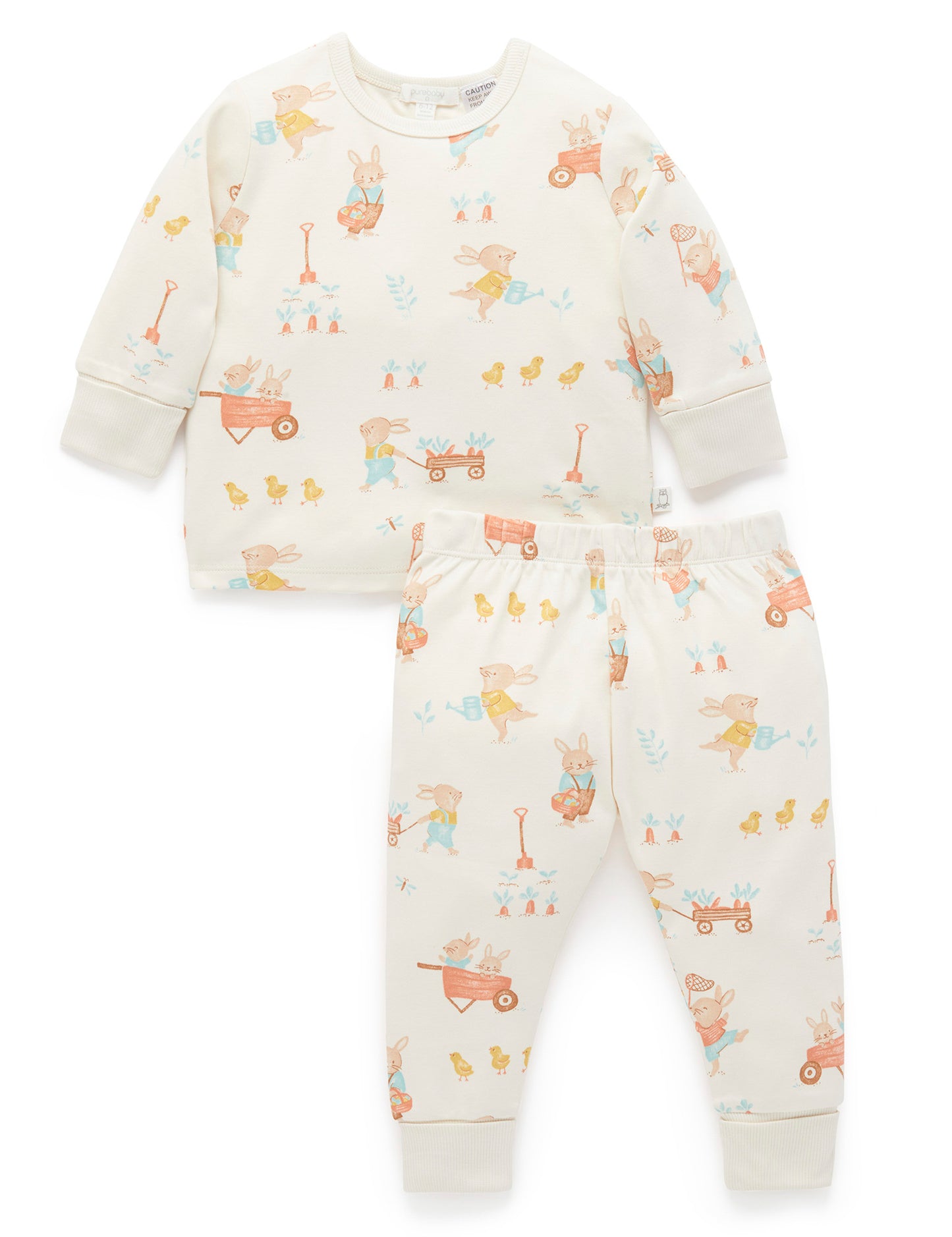 Garden Bunnies Long Sleeve Printed PJ Set