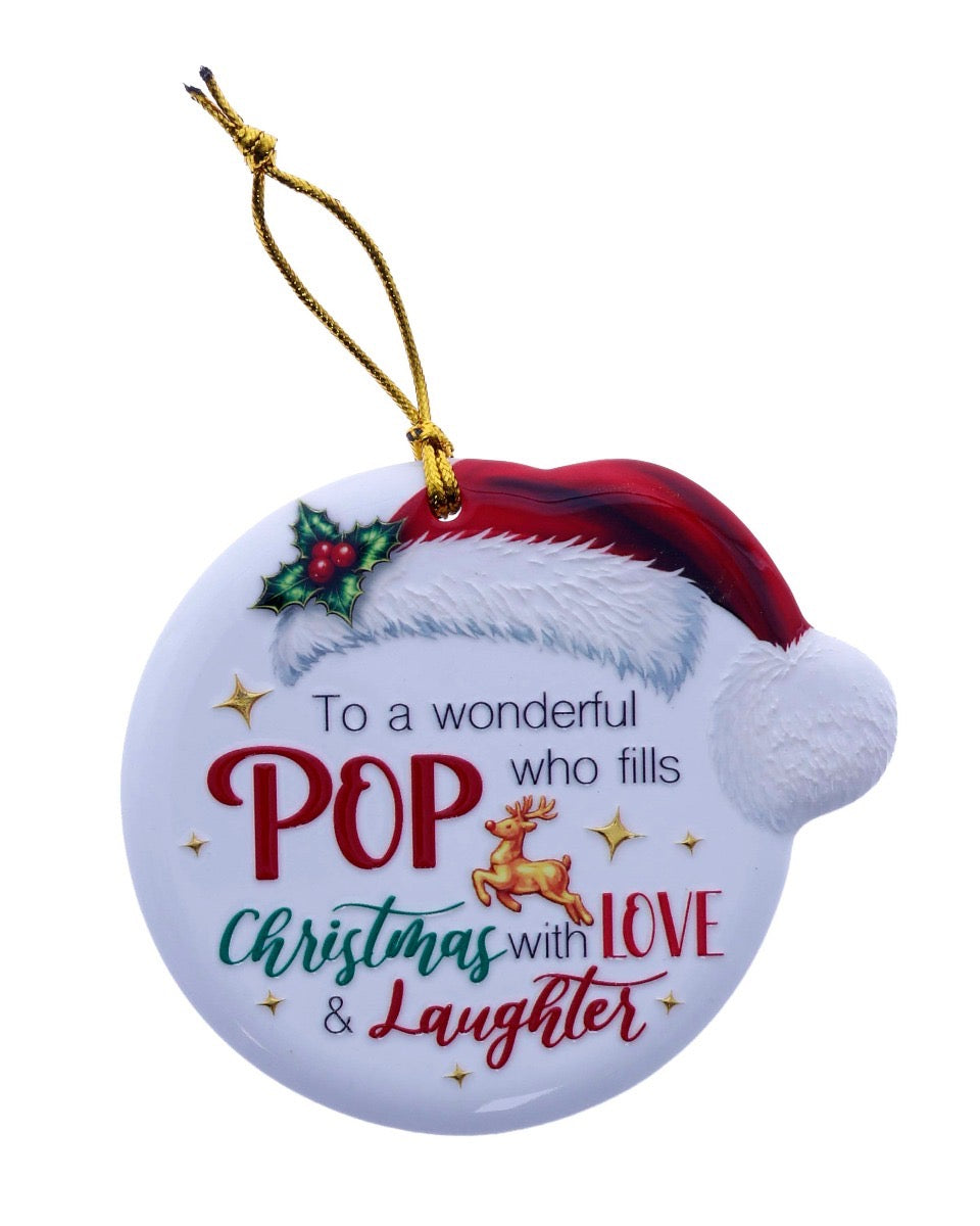 Christmas Sentiment Hanging Plaque - Pop