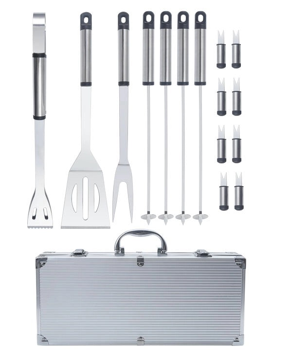 Men's Republic - 16 Piece BBQ Set in Aluminium Case
