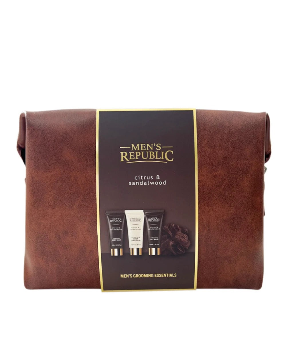 Men's Republic Grooming Kit - Soft Faux Leather Toiletry Bag