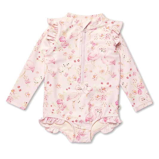 Flamingos Frill Swimsuit