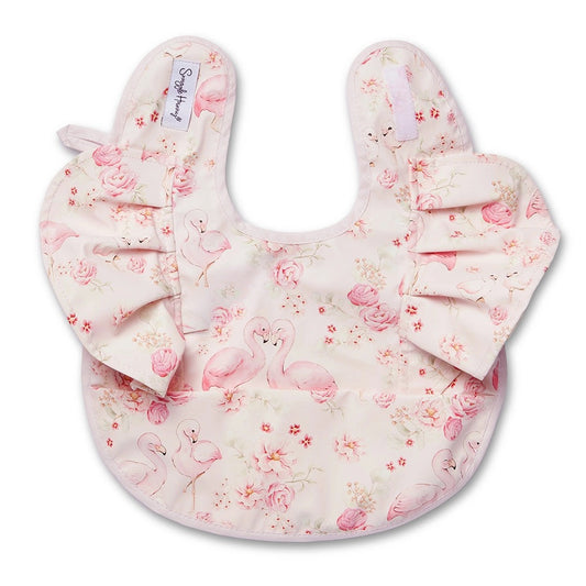 Flamingos Frill Snuggle Bib