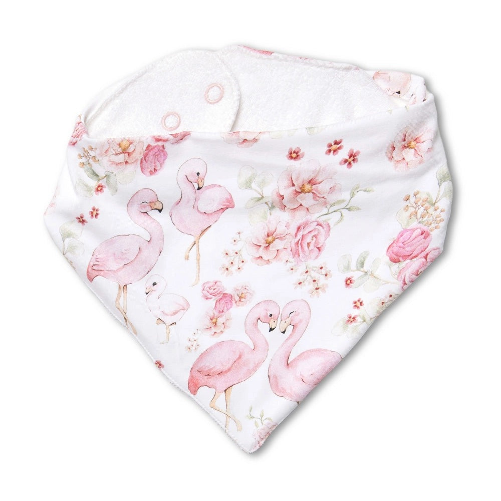Flamingos Organic Dribble Bib