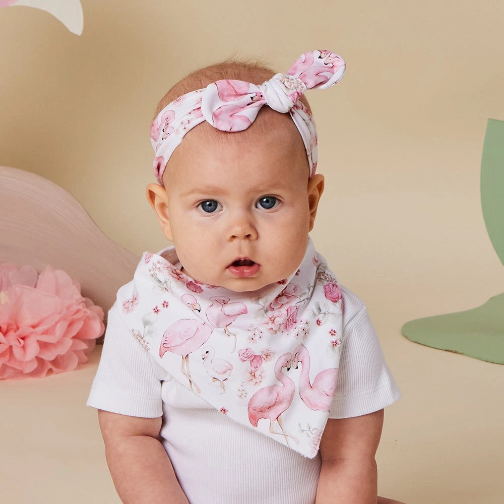 Flamingos Organic Dribble Bib