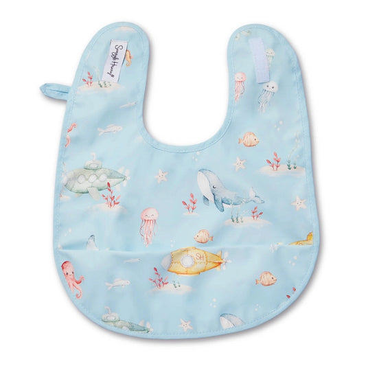 Blue Little Subs Snuggle Bib
