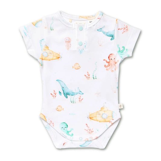 Little Subs Short Sleeve Organic Bodysuit