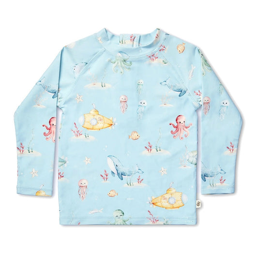 Blue Little Subs Rashie Vest