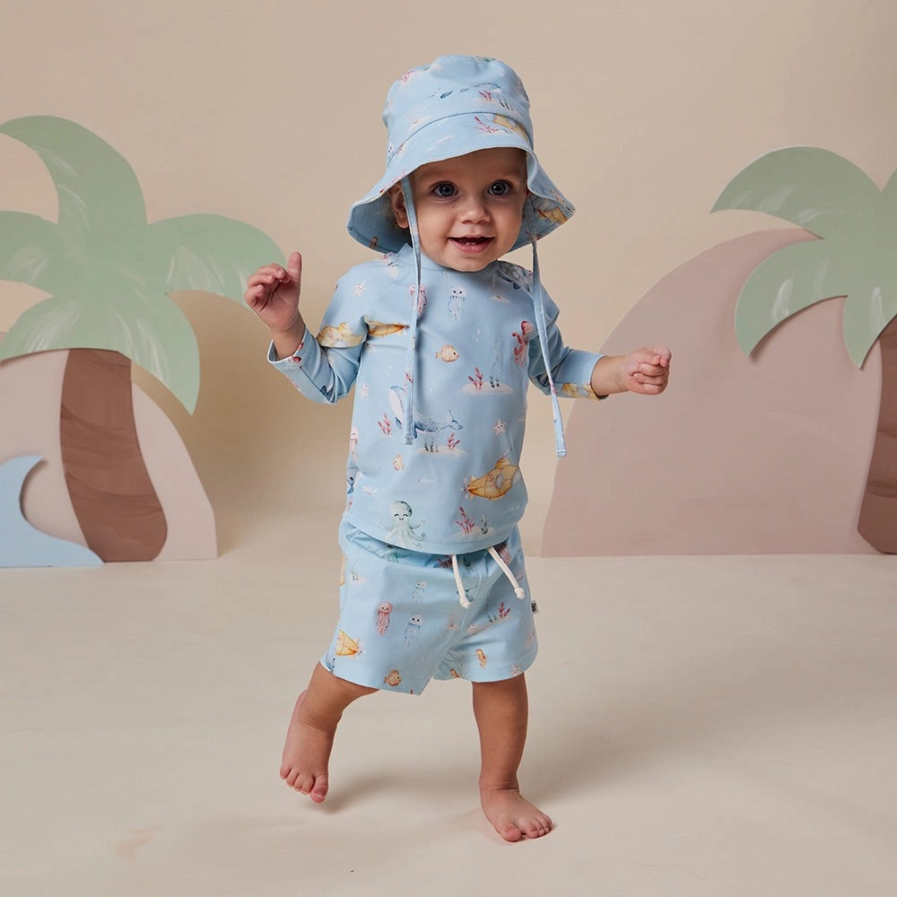 Blue Little Subs Board Shorts