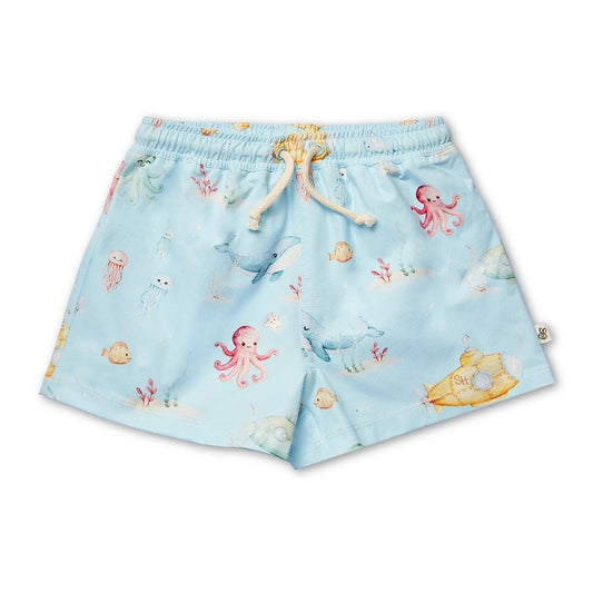 Blue Little Subs Board Shorts