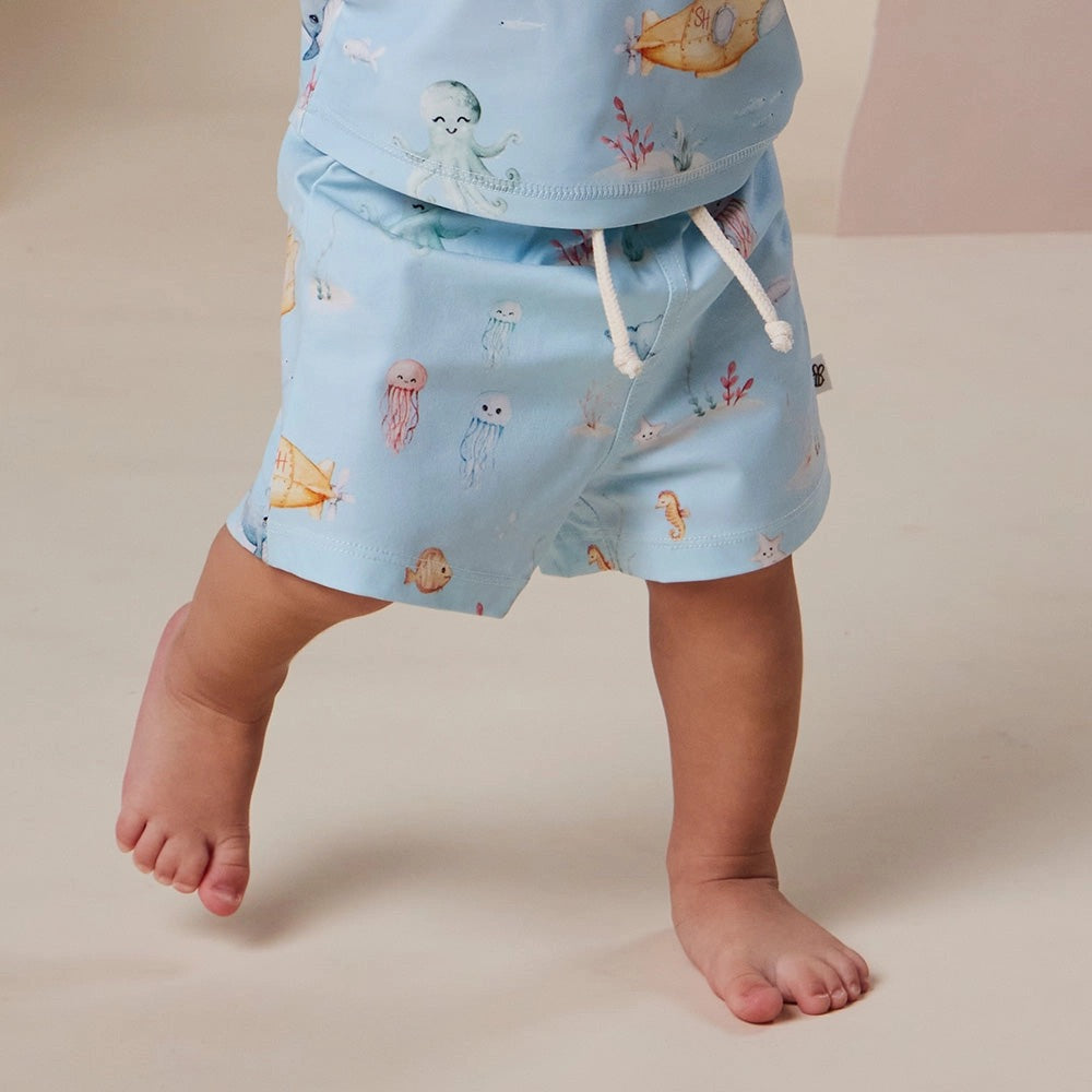 Blue Little Subs Board Shorts