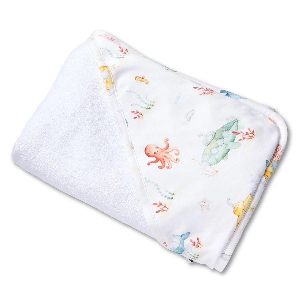 Little Subs Organic Hooded Baby Towel