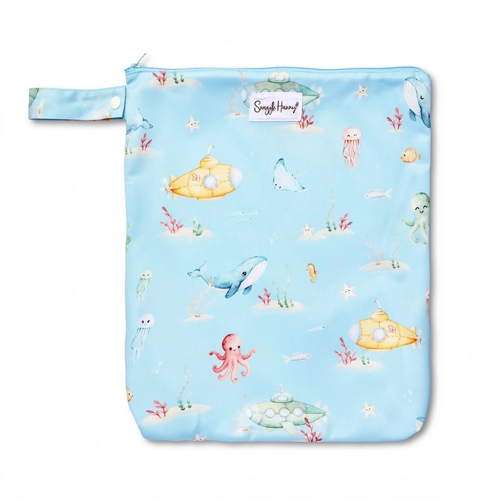 Blue Little Subs Wet Bag