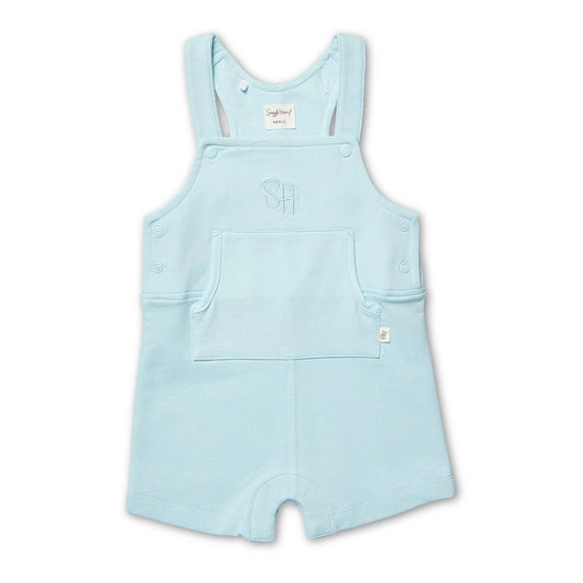 Baby Blue Organic Joey Overall Shorts