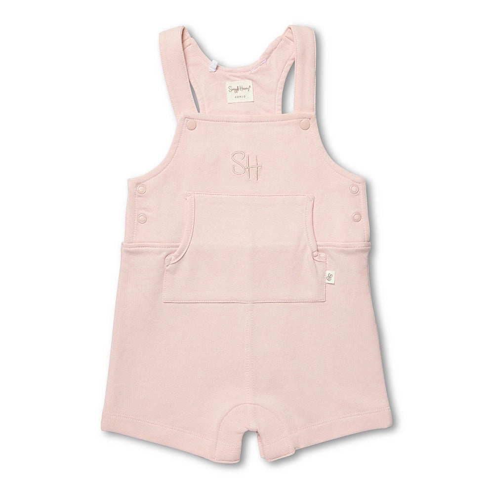 Baby Pink Organic Joey Overall Shorts