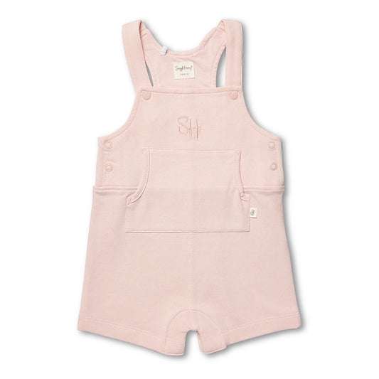 Baby Pink Organic Joey Overall Shorts