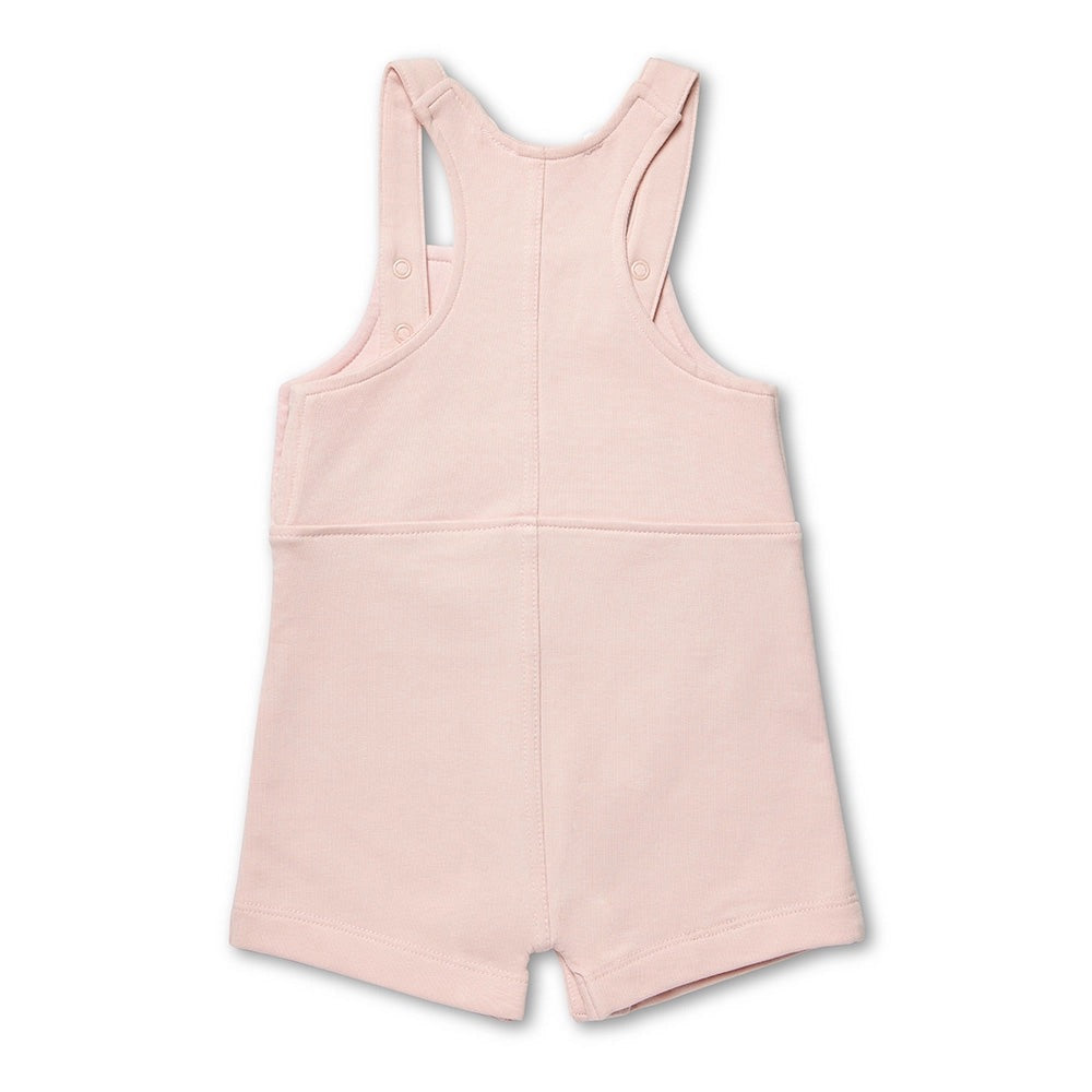 Baby Pink Organic Joey Overall Shorts