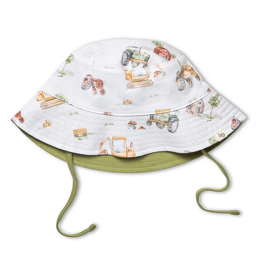 Diggers & Tractors Reversible Cotton Bucket Hat