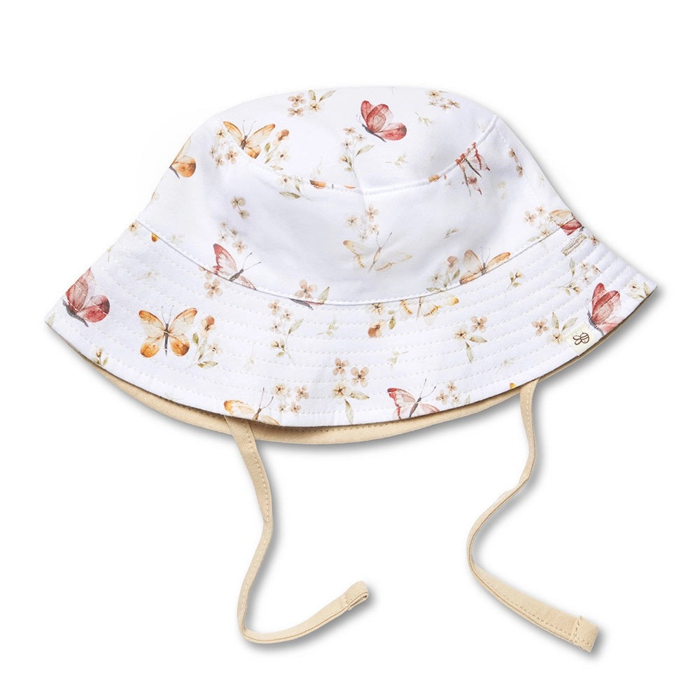 Butterfly Reversible Cotton Bucket Hat
