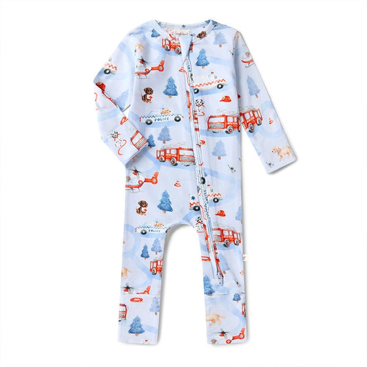 To The Rescue Organic Snugglesuit Zip Convertible Romper