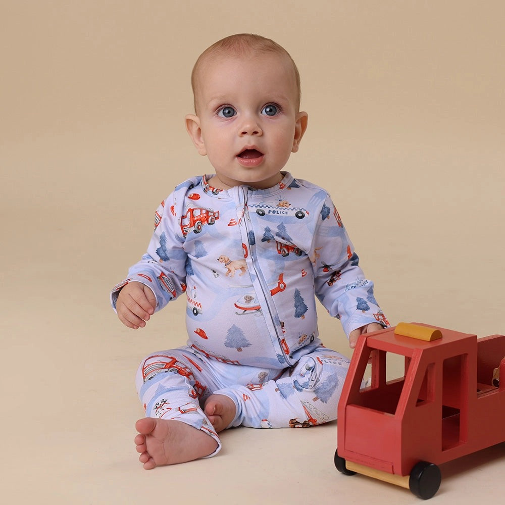 To The Rescue Organic Snugglesuit Zip Convertible Romper