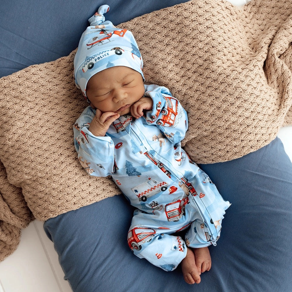 To The Rescue Organic Snugglesuit Zip Convertible Romper