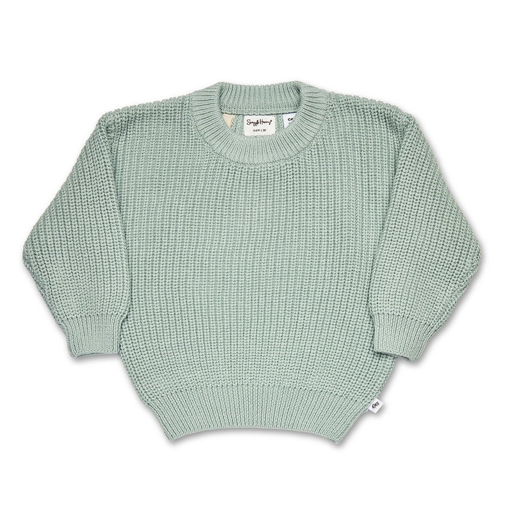 Sage Oversized Cotton Knit Jumper