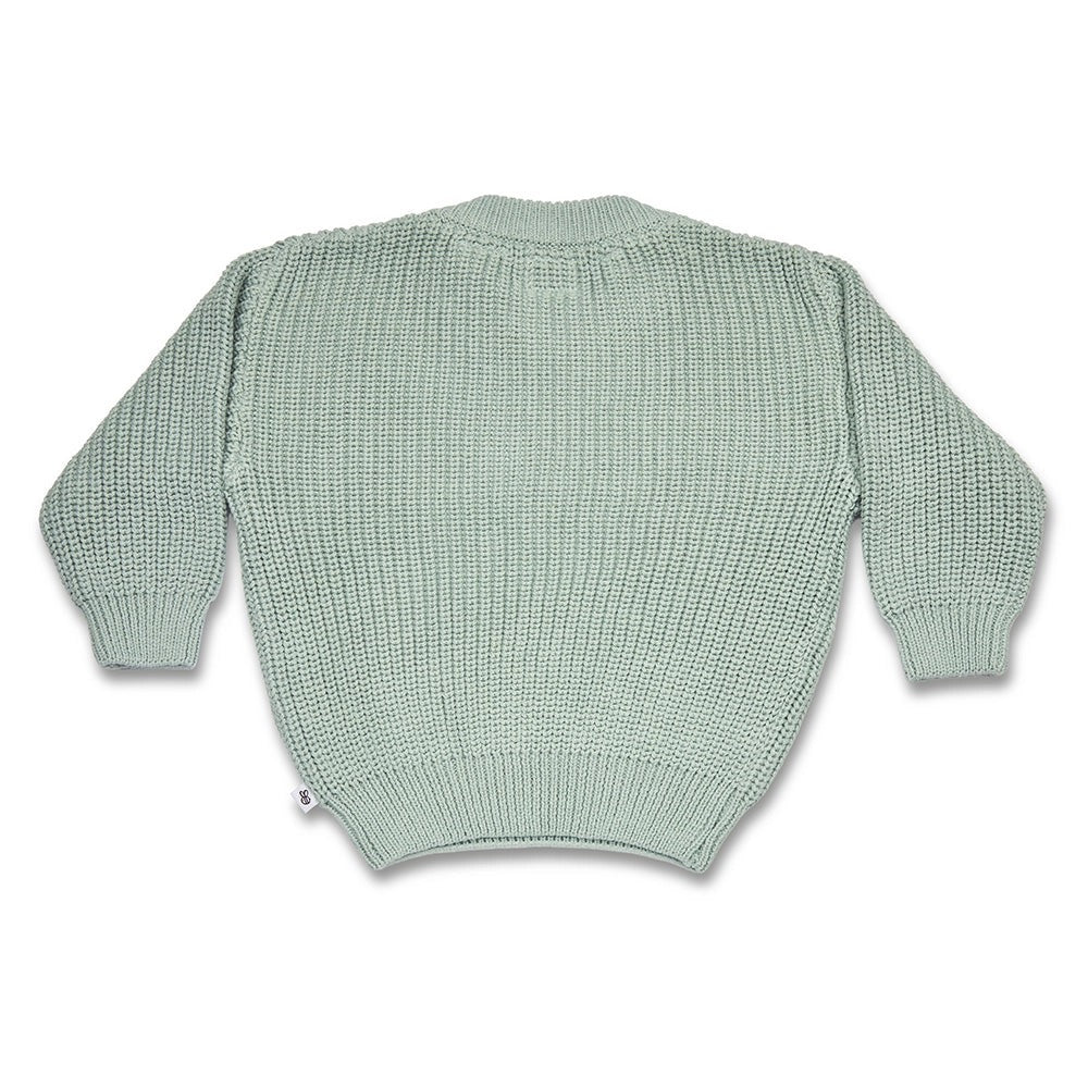 Sage Oversized Cotton Knit Jumper
