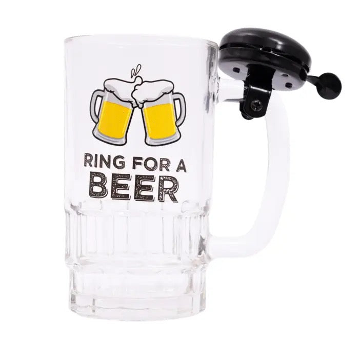 'Ring for a Beer' Glass With Bell