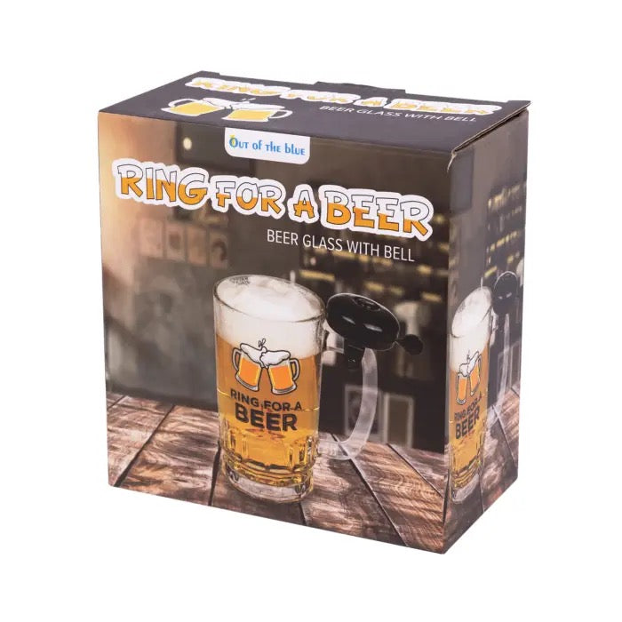 'Ring for a Beer' Glass With Bell