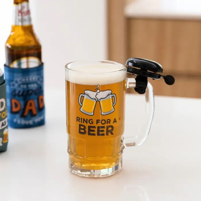 'Ring for a Beer' Glass With Bell