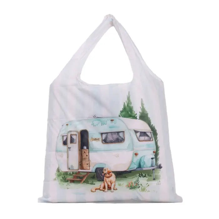 Caravan Blue Foldable Shopping Bag