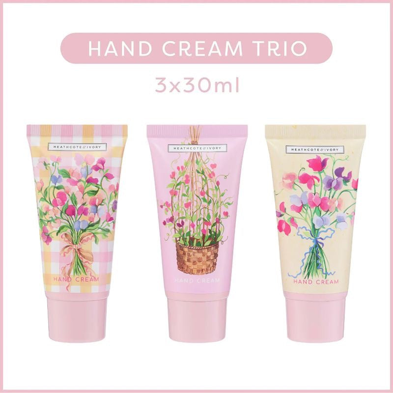 Heathcote & Ivory - Sweet Pea Hand Cream Trio