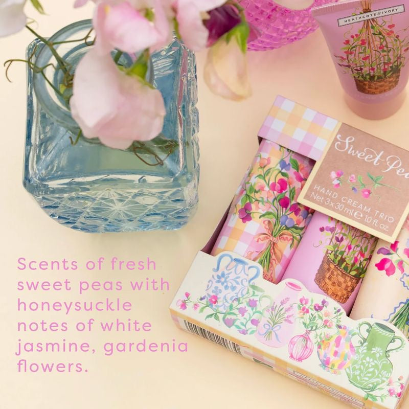 Heathcote & Ivory - Sweet Pea Hand Cream Trio