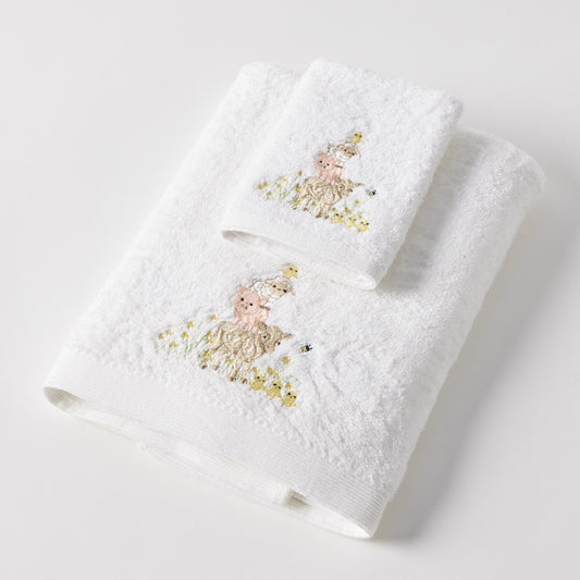 Bath Towel & Face Washer in Organza Bag - Farm Friends