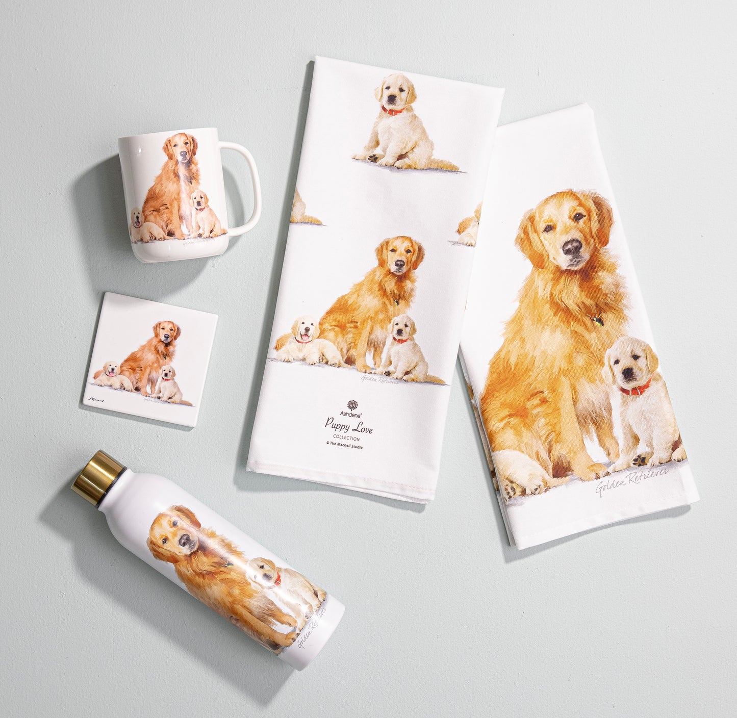 Puppy Love - Golden Retriever Drink Bottle