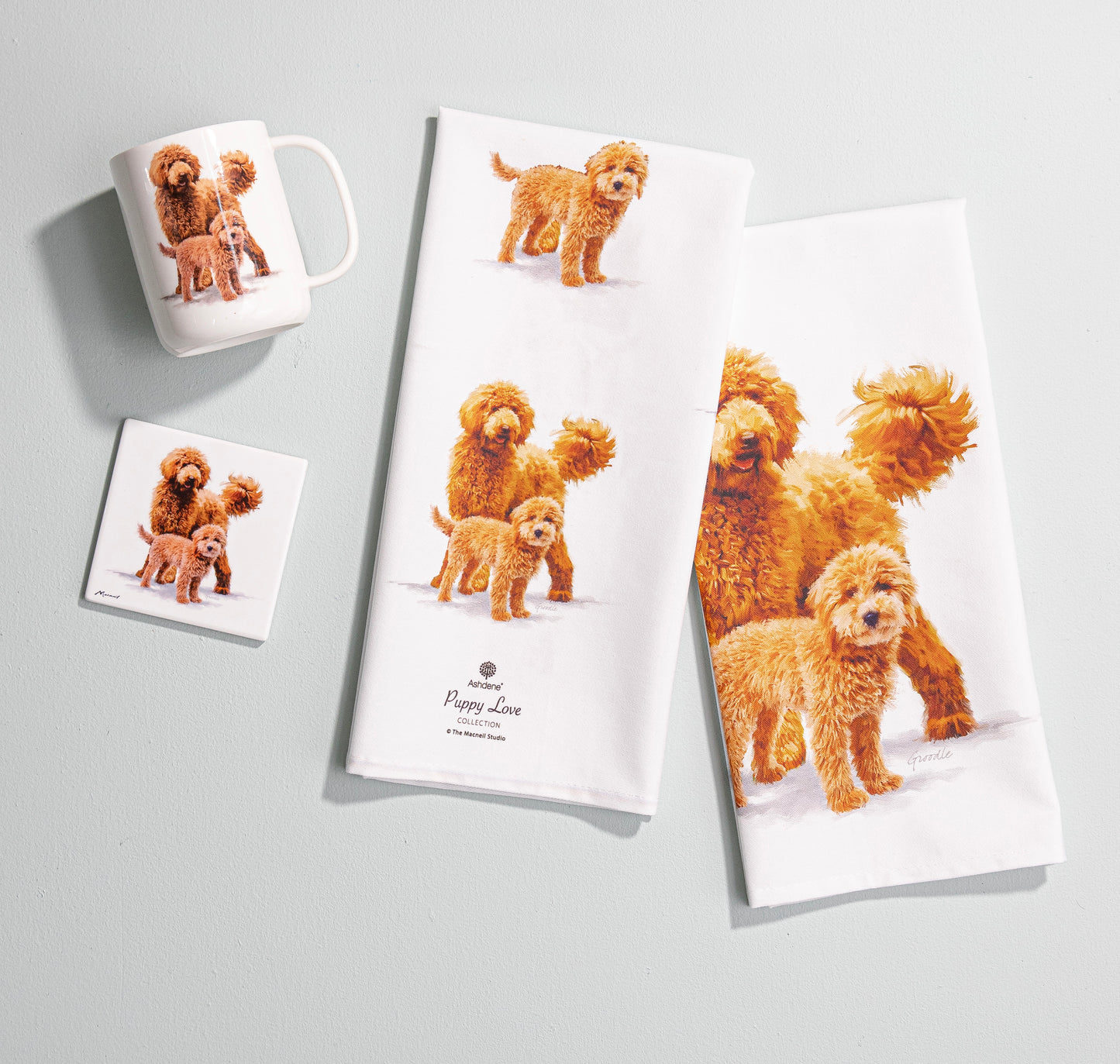 Puppy Love - Groodle Ceramic Coaster