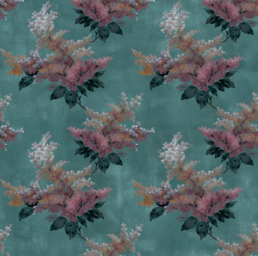 Green Floral Long Pyjamas