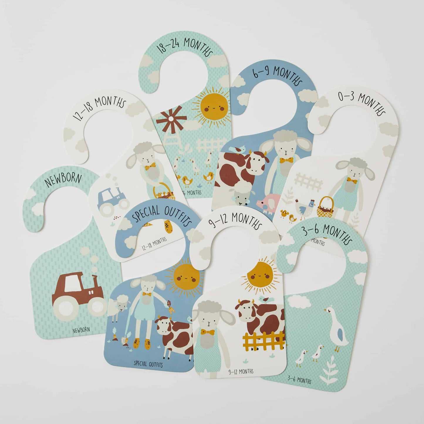 Farm Fun Baby Wardrobe Size Dividers