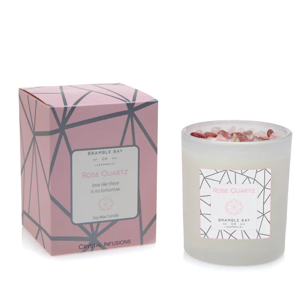 Crystal Infusions Candle - Rose Quartz (Rose & Garden Blossoms)