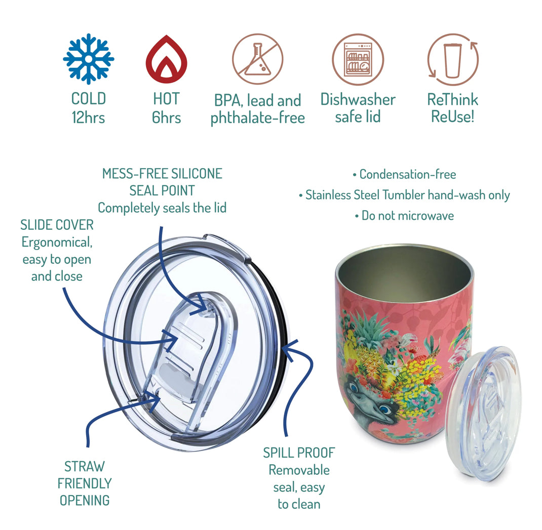 Double Walled Stainless Steel 'Bevvy' Mug (350ml) - Bush Guardian