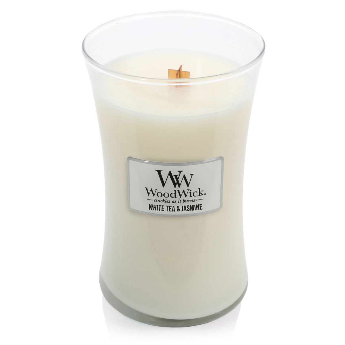 WoodWick Large Candle - White Tea & Jasmine