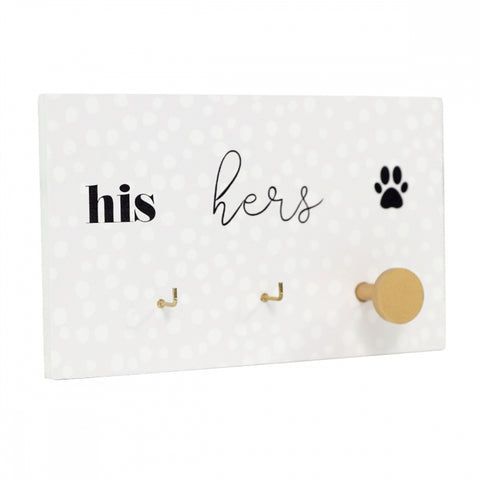 Playful Pets His & Hers Lead & Key Hanger