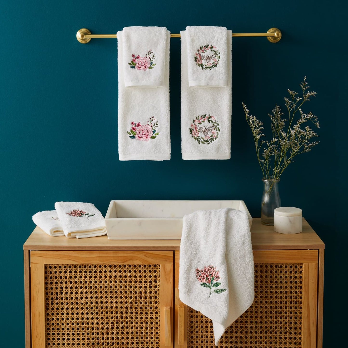 Twilight Rose Hand Towel