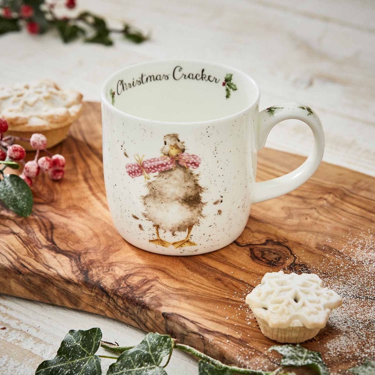 Wrendale Designs - Christmas Mug 'Christmas Cracker Duck'