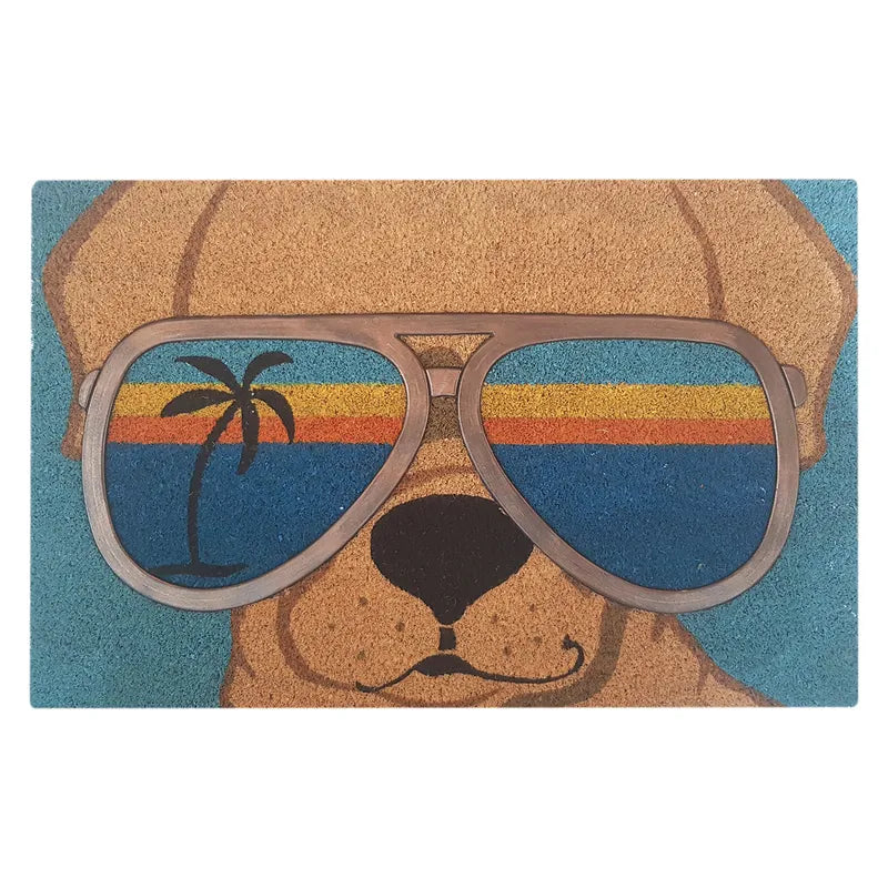 Dog With Sunglasses Doormat