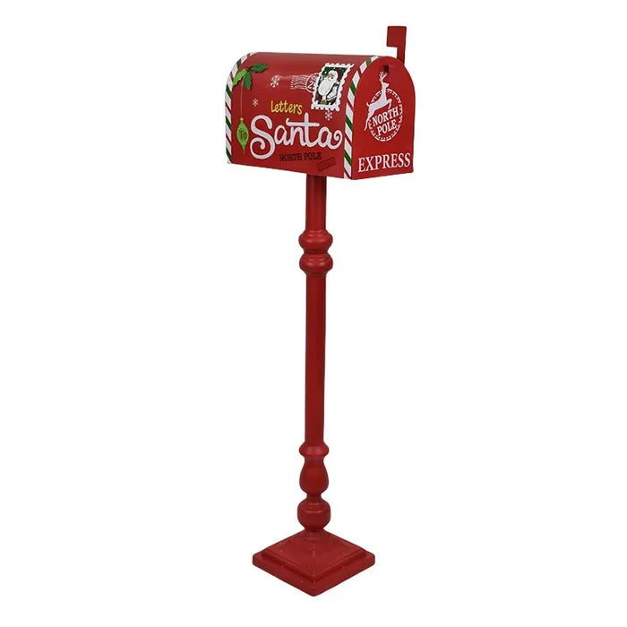 Metal Mailbox With Holly