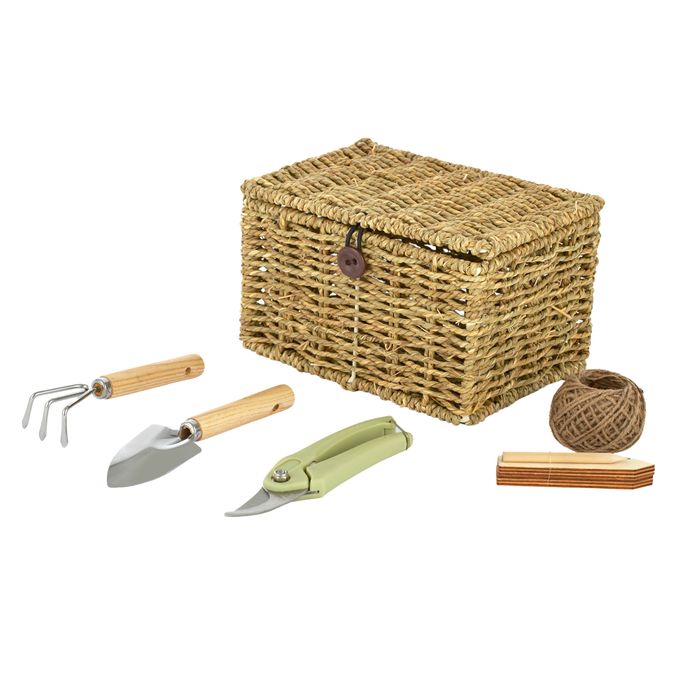 Dotti Set of 6 Garden Tools in Basket